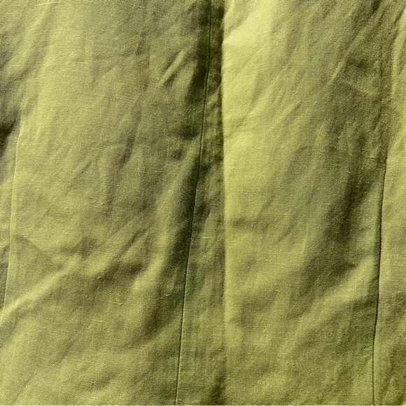 LINEN blend pink and lime green top. Great long side zipper. - Picture 4 of 6